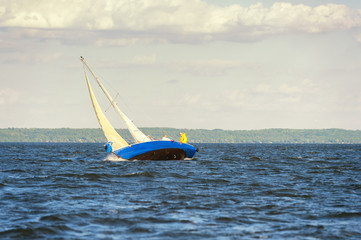 Sailbot on a lake