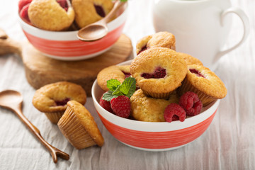Mini raspberry muffins