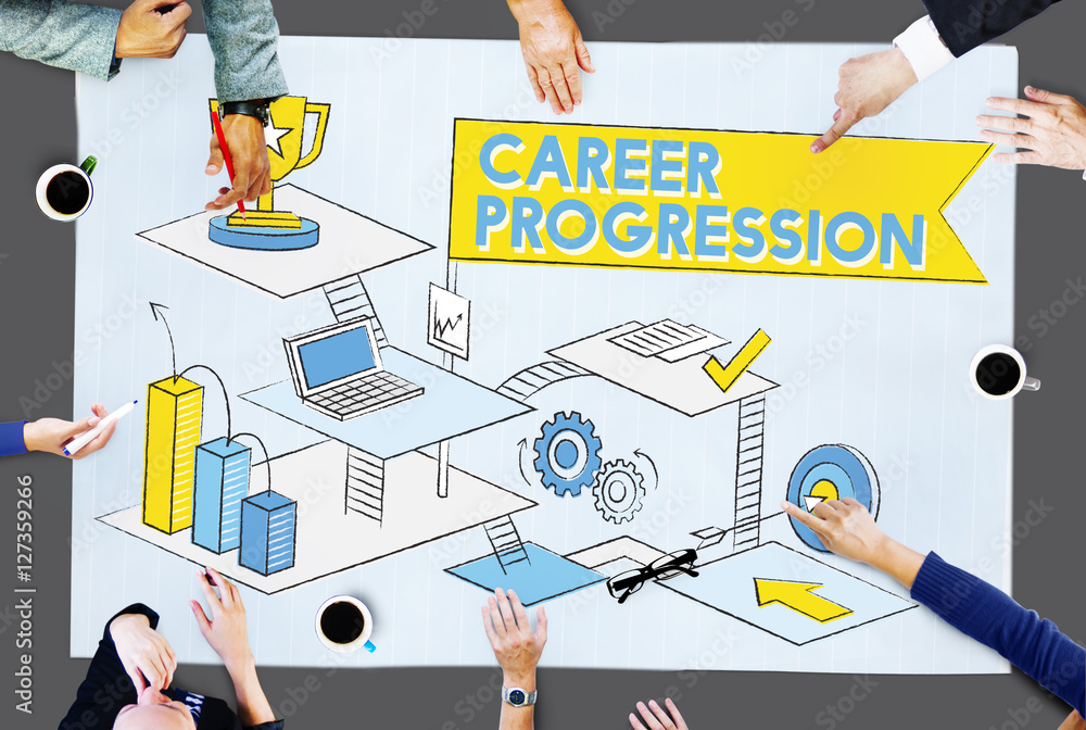 Sticker career progression promotion achievement success concept - Stickers