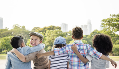 Casual Children Cheerful Cute Friends Kids Concept