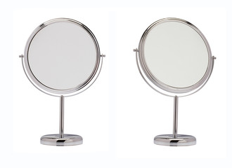 Mirror rounded shape, isolated on white background.
