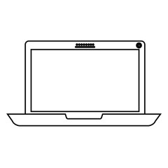 Laptop icon. Device gadget technology and electronic theme. Isolated design. Vector illustration