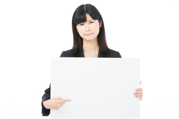 女性　ビジネス　メッセージボード　困る