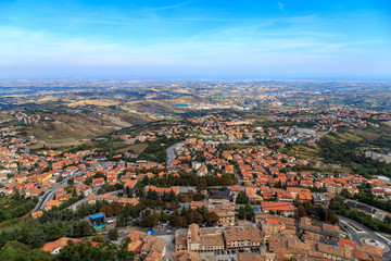 The State of San Marino in Italy, beautiful scenery and interesting places