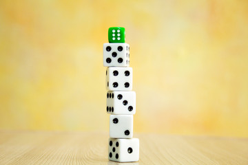 the dice from 1 to 6 dice