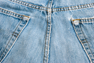  Blue denim jeans texture.