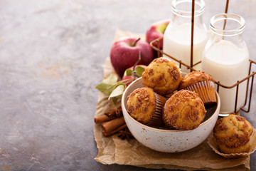 Apple cinnamon streusel muffins