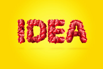 Rejected idea concept with paper.