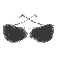sunglasses modern style drawing isolated icon vector illustration design