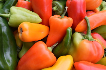 Фон из овощей сладкий перец крупным планом