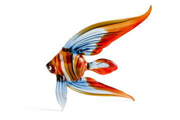 Украшение для дома рыбка из цветного стекла