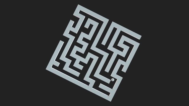 Finding a way through the maze. 4k Ultra HD