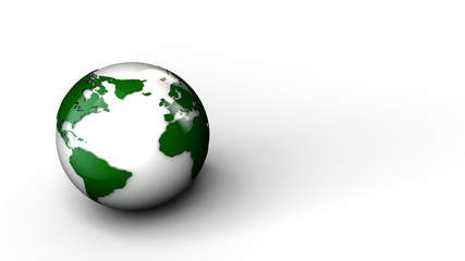 Illustration of Earth globes isolated on white background.