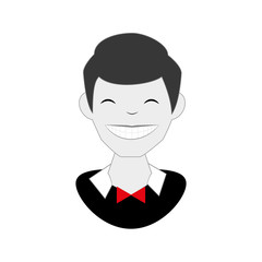 gentleman comic character icon vector illustration design