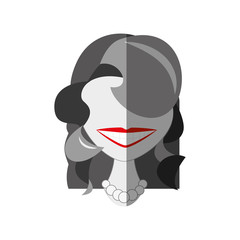 lady comic character icon vector illustration design