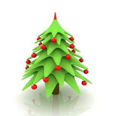 Christmas tree. 3d illustration