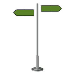 Green road sign icon. Street information warning and guide theme. Isolated design. Vector illustration