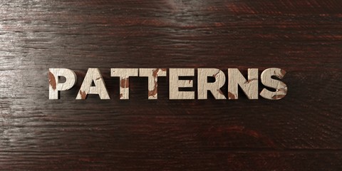 Naklejka premium Patterns - grungy wooden headline on Maple - 3D rendered royalty free stock image. This image can be used for an online website banner ad or a print postcard.