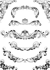 Set floral dividers leaf design