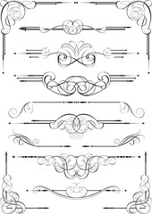 Obraz premium Set of calligraphy dividers design