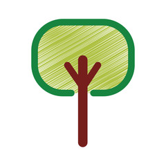 Obraz premium tree plant hand drawing isolated icon vector illustration design