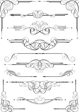 Set of calligraphy dividers design