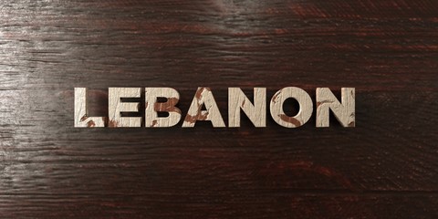 Lebanon - grungy wooden headline on Maple  - 3D rendered royalty free stock image. This image can be used for an online website banner ad or a print postcard.