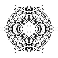 Ornate mandala round pattern.