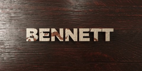 Bennett - grungy wooden headline on Maple  - 3D rendered royalty free stock image. This image can be used for an online website banner ad or a print postcard.