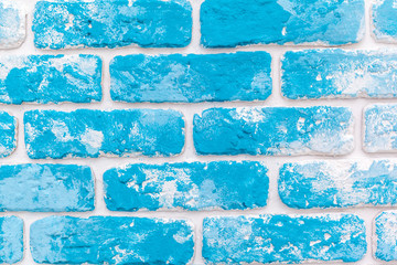 Blue brick wall background