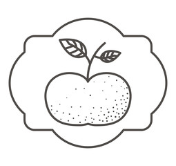 tangerine fruit icon. Healthy organic and fresh food theme. Isolated design. Vector illustration