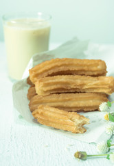 Fototapeta na wymiar deep-fried doughstick with ssoybean milk