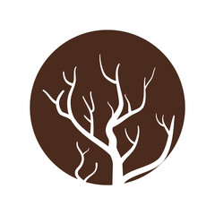 tree branch hand drawing isolated icon vector illustration design