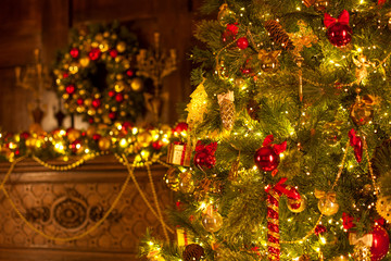 Christmas tree with beautiful illuminations