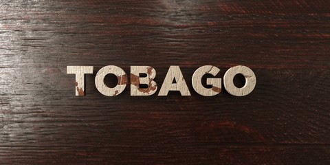 Tobago - grungy wooden headline on Maple  - 3D rendered royalty free stock image. This image can be used for an online website banner ad or a print postcard.