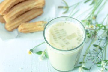 Soybean milk with fried bread stick