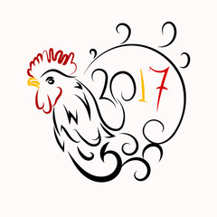 Calligraphy 2017 chinese calendar for the year of rooster 2017 e