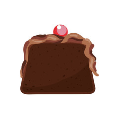 delicious cake dessert icon vector illustration graphic design