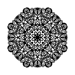 Mandala. Ethnic decorative elements. Hand drawn background. Big flower bud
