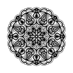 Mandala. Ethnic decorative elements. Hand drawn background. Big flower bud