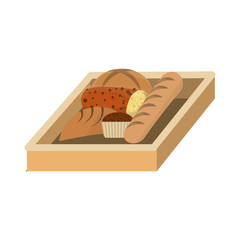 bread fresh bakery icon vector illustration graphic design
