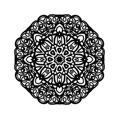 Mandala. Ethnic decorative elements. Hand drawn background. Big flower bud