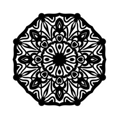 Mandala. Ethnic decorative elements. Hand drawn background. Big flower bud