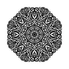 Mandala. Ethnic decorative elements. Hand drawn background. Big flower bud