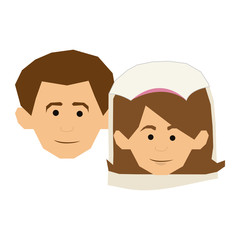 couple just married icon image vector illustration design 