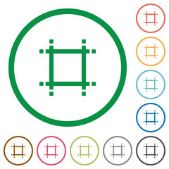 Obraz premium Adjust canvas size flat icons with outlines