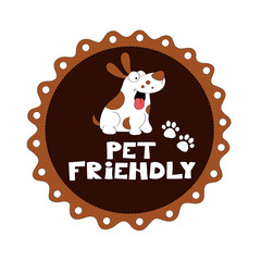 Pet friendly vector badge 