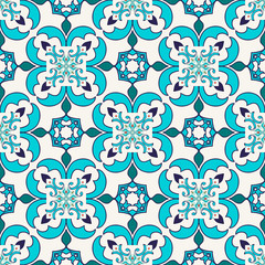 Vector seamless texture. Beautiful colored pattern for design and fashion with decorative elements