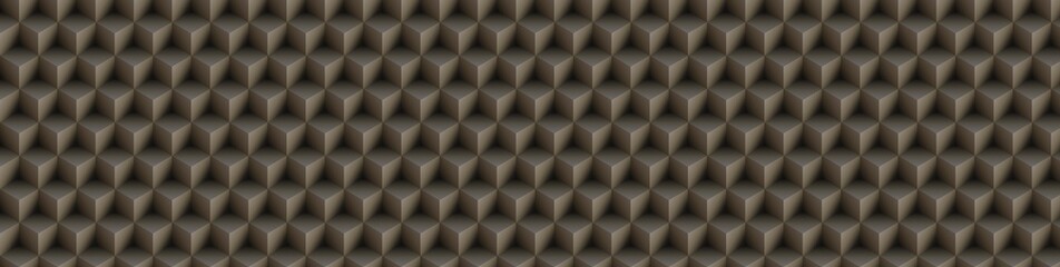 3d illusion of yellow seamless cubes pyramid, abstract pattern. Digital illustration art work.