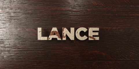 Lance - grungy wooden headline on Maple  - 3D rendered royalty free stock image. This image can be used for an online website banner ad or a print postcard.